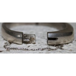 Slv armbnd med rav