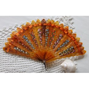 Antik vifte af skildpaddeskjold